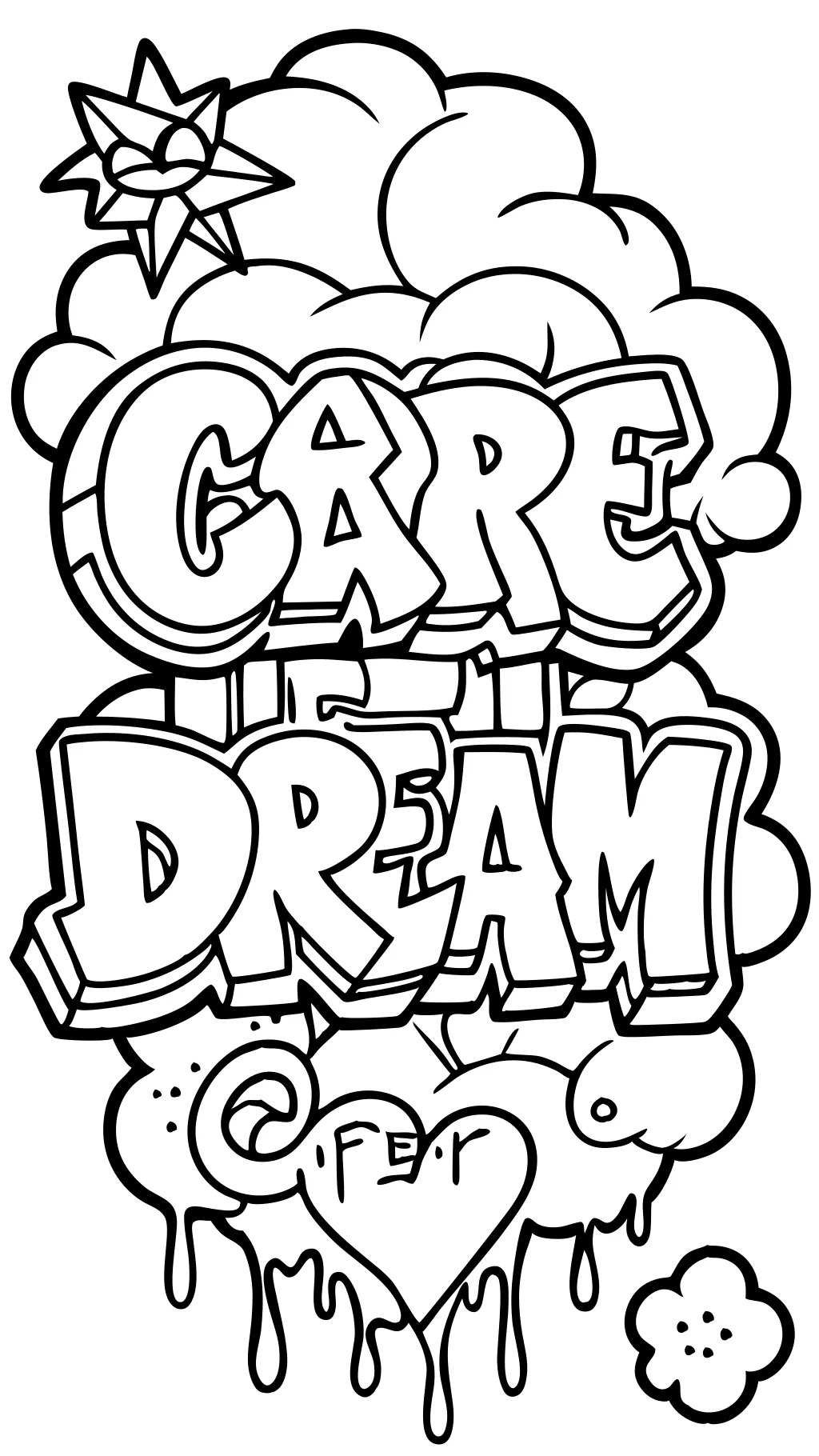 coloriage de mot graffiti pages